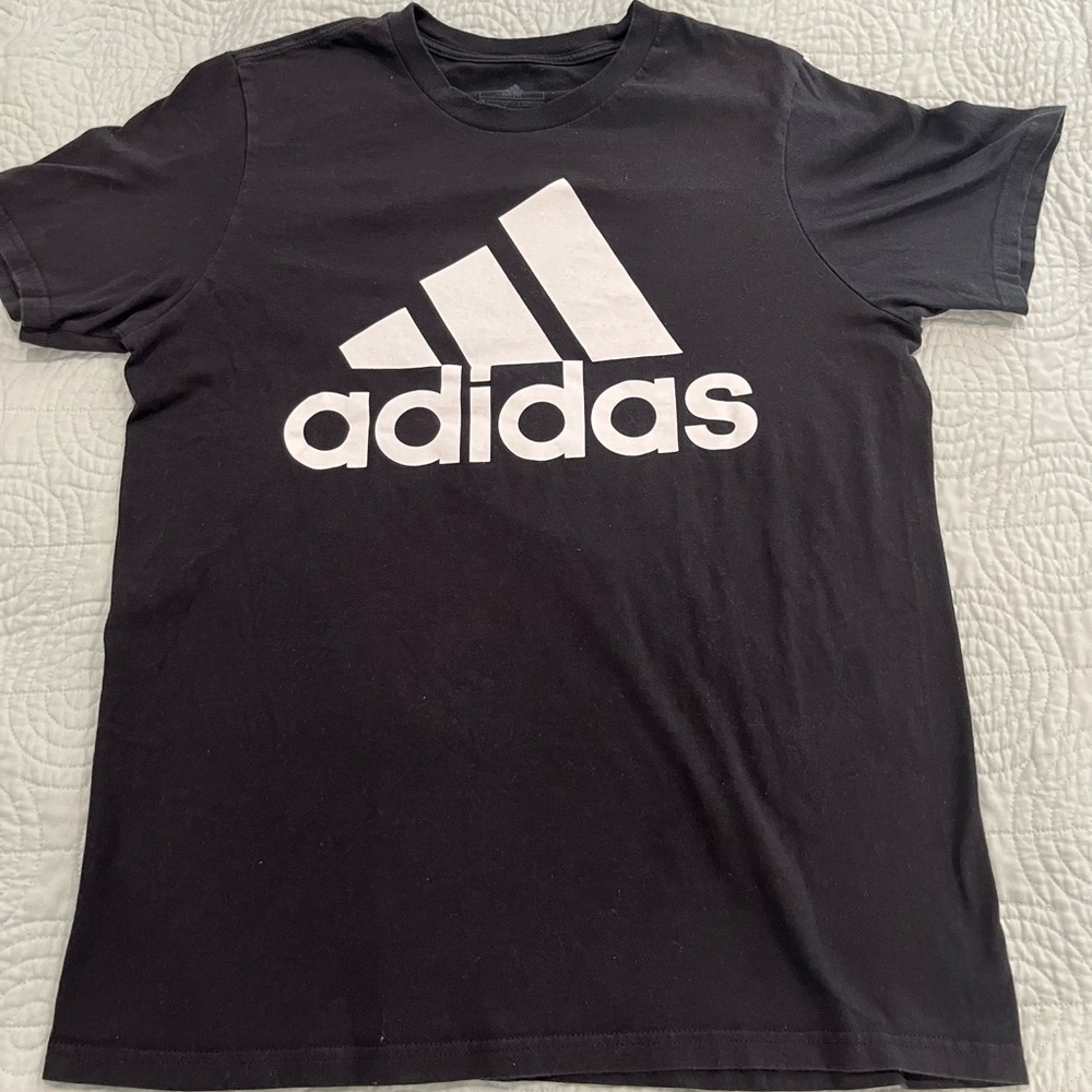 Adidas Black and White Short Sleeve Tee